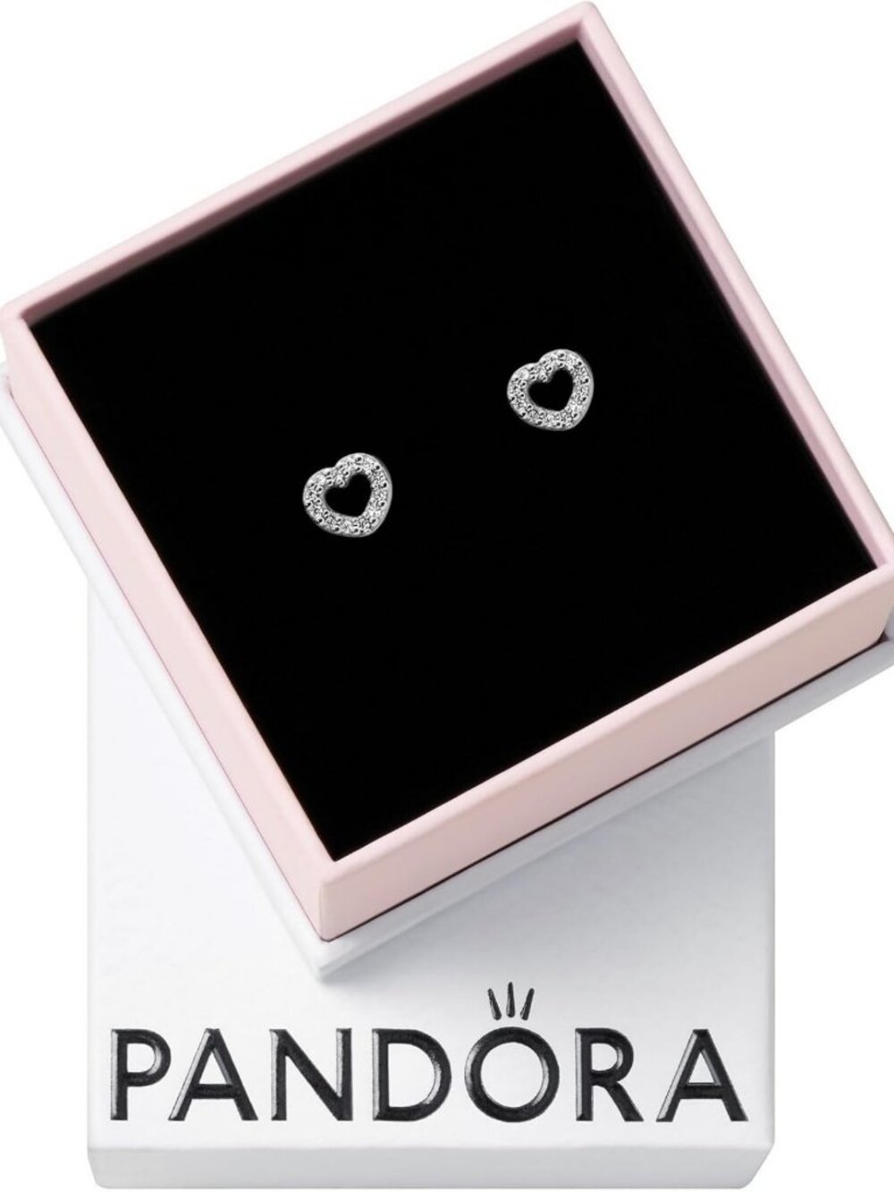 Open Heart Stud Earrings - Elegant Silver Design, Perfect for Everyday Wear